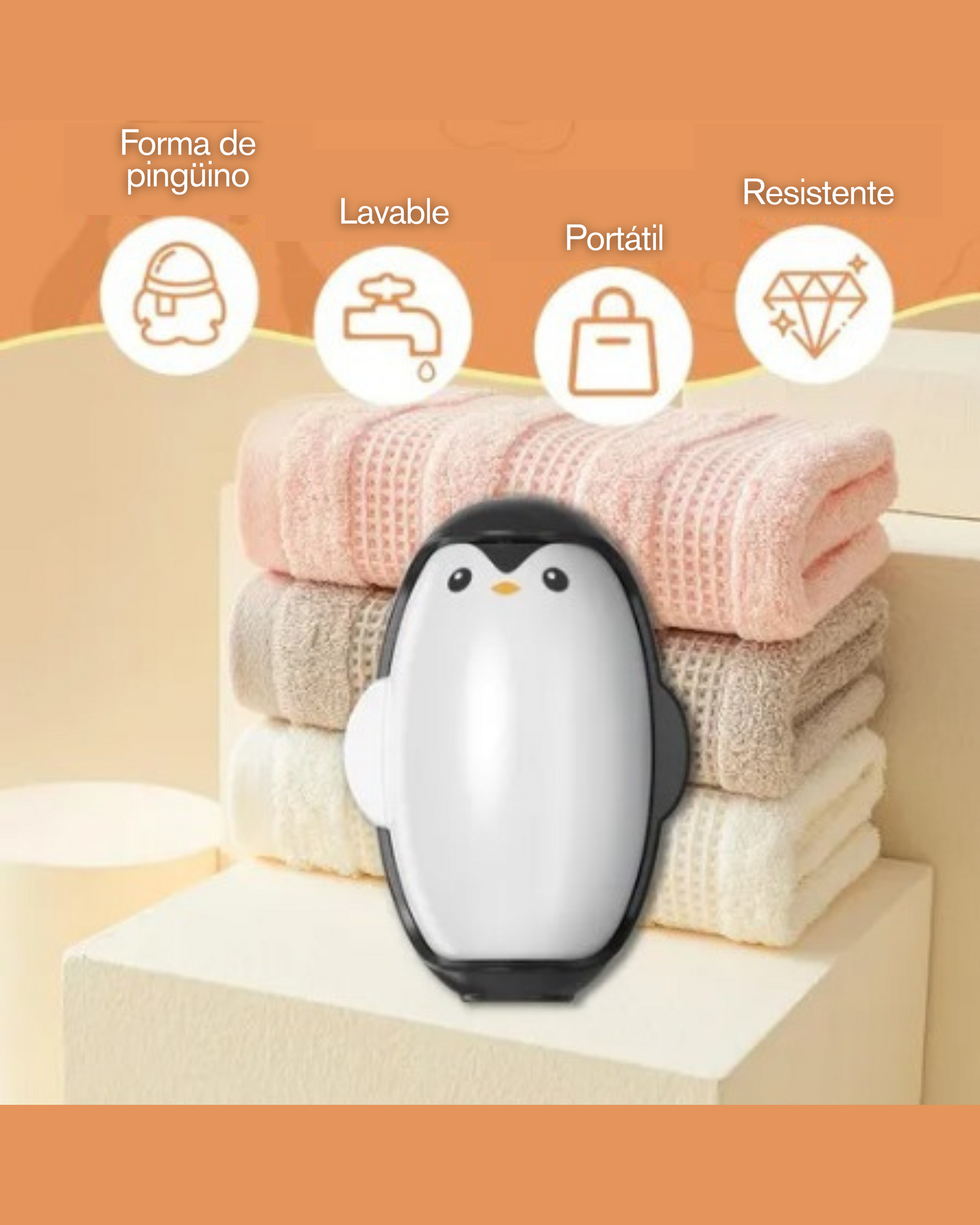 RODILLO QUITAPELOS PINGÜINO